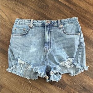 Love Tree Light Blue Distressed Jean Shorts